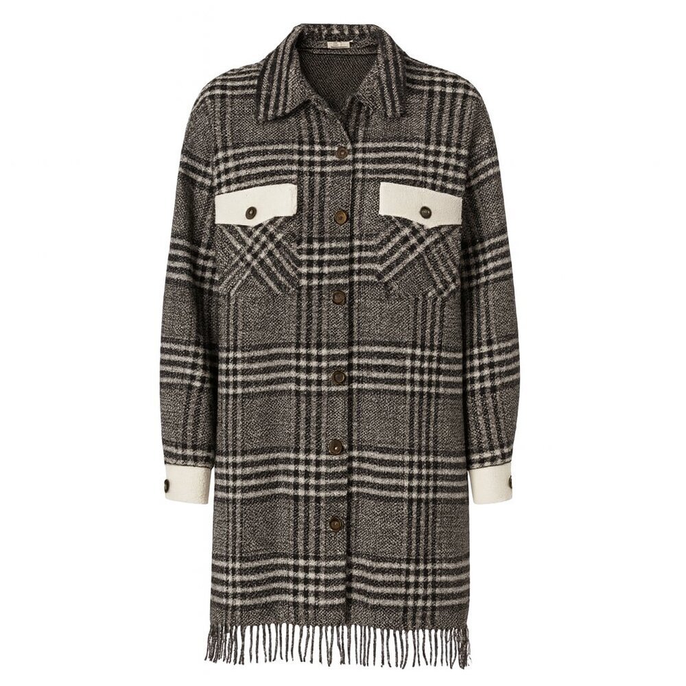 Black & White Plaid Sweater Jacket – Size M – Worn Once